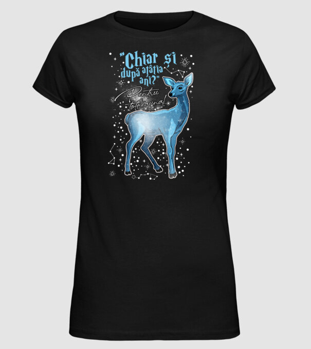 Harry Potter Valentine model negru pe tricou