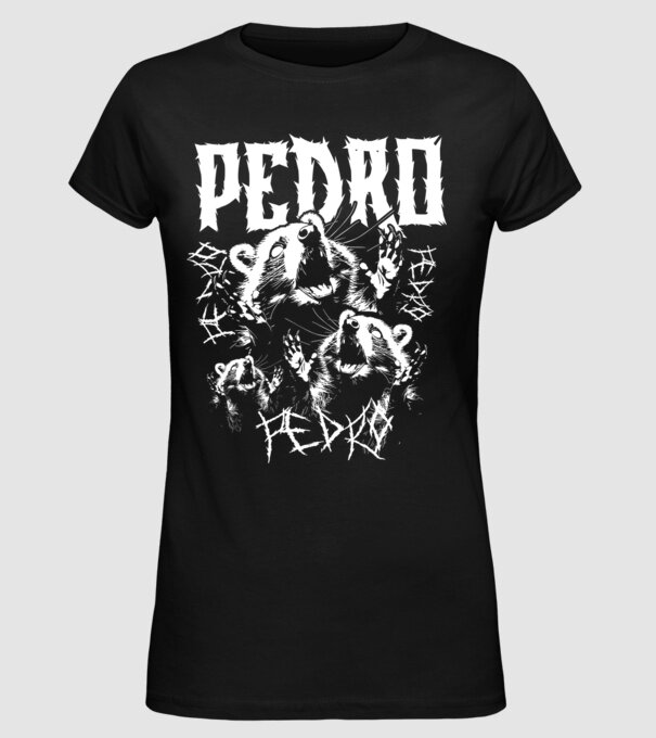 Heavy Metal pedro model negru pe tricou