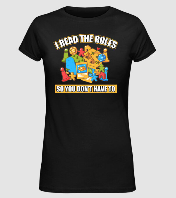 I read the rules model negru pe tricou
