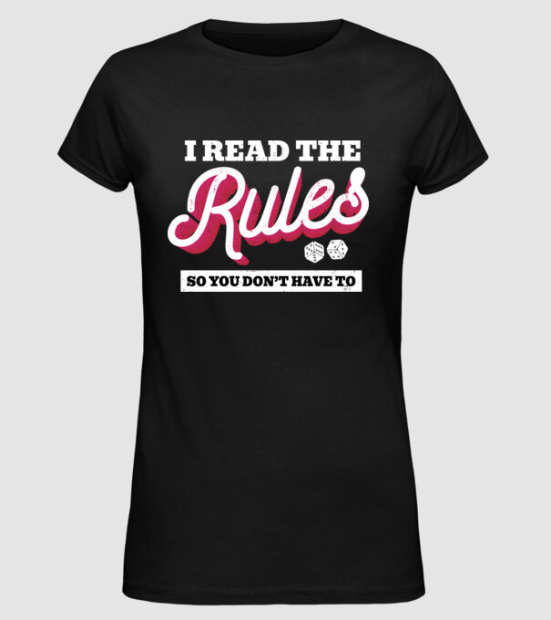 I read the rules s you don't have to simple model negru pe tricou