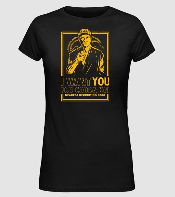 I want you cobra kai model negru pe tricou