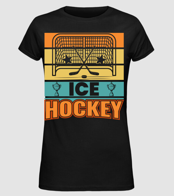 Ice Hockey model negru pe tricou