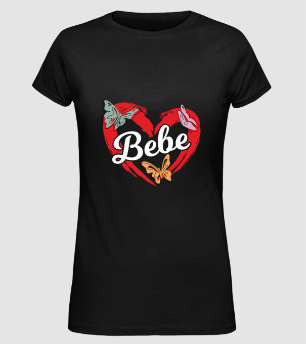 Bebe model negru pe tricou