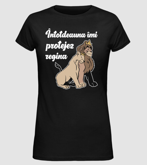 Întotdeauna îmi protejez regina model negru pe tricou