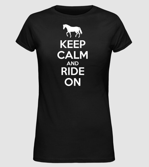 keep calm model negru pe tricou