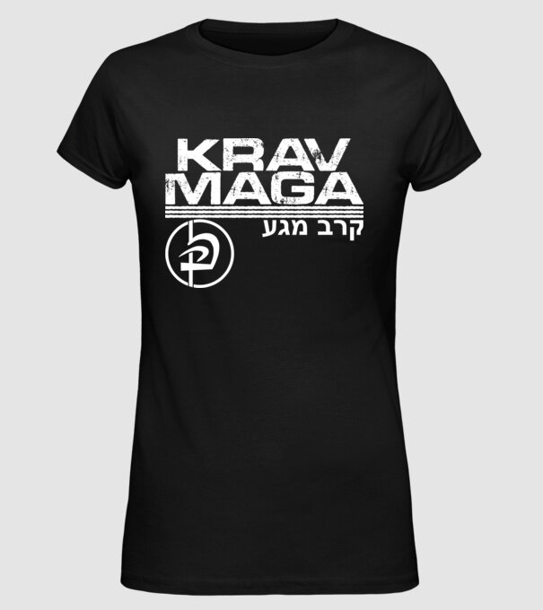 Krav Maga model negru pe tricou