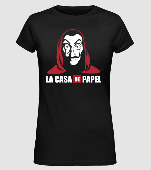 la cas de papel logo model negru pe tricou