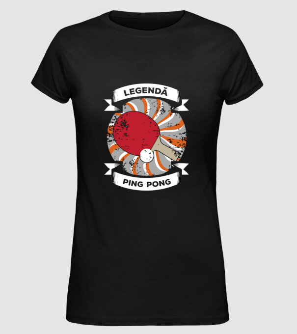 legendă Ping Pong model negru pe tricou