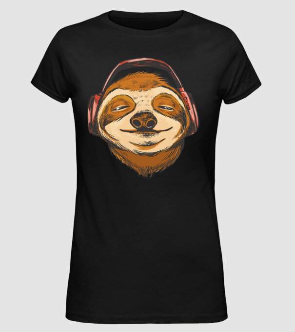 Leneș model negru pe tricou