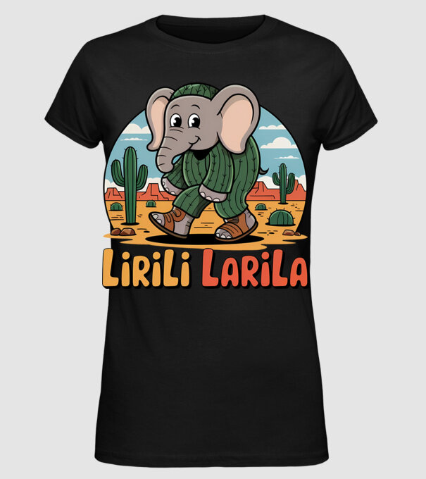 Lirili Larila model negru pe tricou
