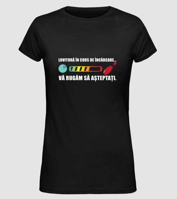 lovitură în curs de încărcare .. vă rugăm să așteptați. model negru pe tricou