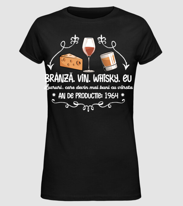 Lucruri, care devin mai buni cu vârsta 1964 60 de ani model negru pe tricou