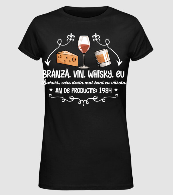 Lucruri, care devin mai buni cu vârsta 1984 40 de ani model negru pe tricou
