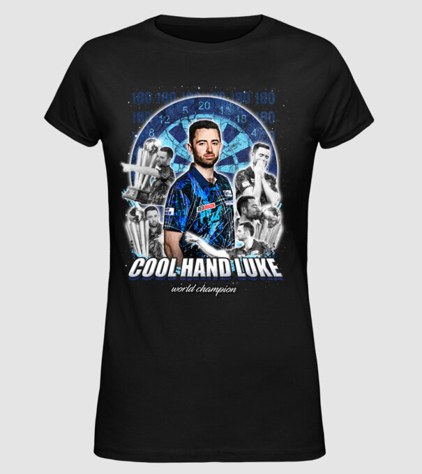 Luke Humphries World Champion model negru pe tricou