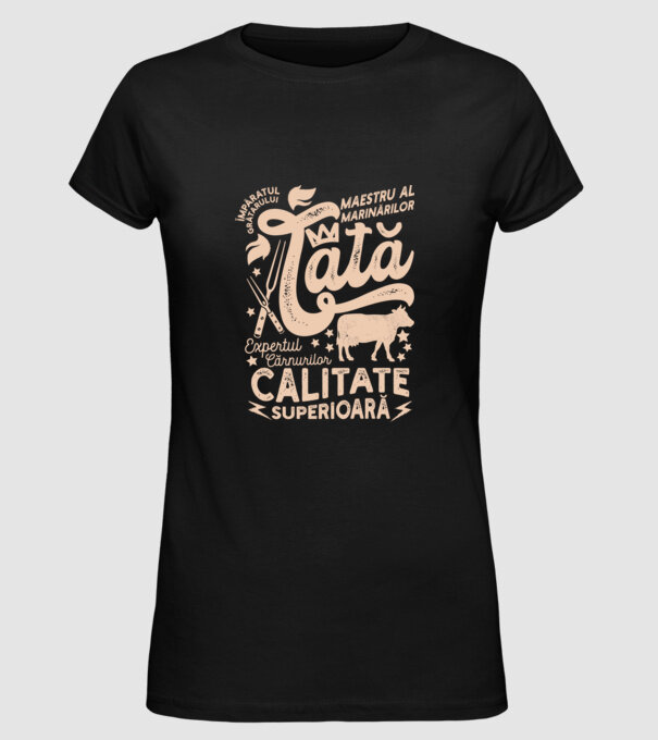 Împăratul grătarului, maestru al marinărilor, expertul cărnurilor - tată - Calitate superioară model negru pe tricou