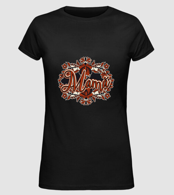 Mamă model negru pe tricou