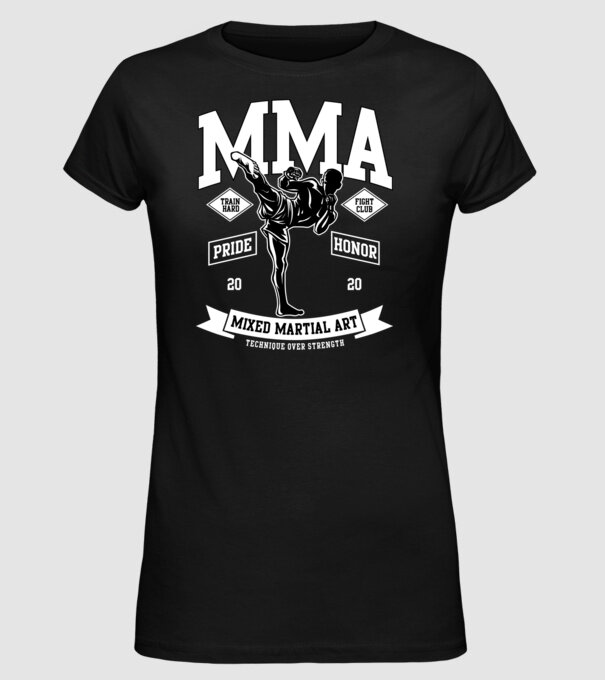 MMA model negru pe tricou