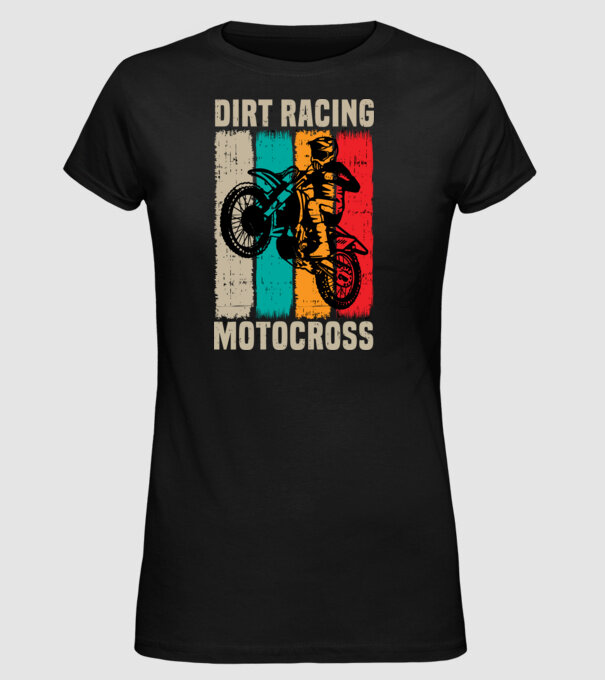 motocross model negru pe tricou