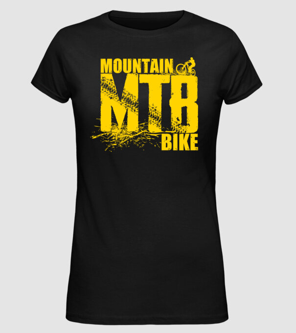 MTB model negru pe tricou