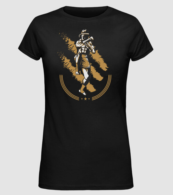Muay Thai 2 model negru pe tricou