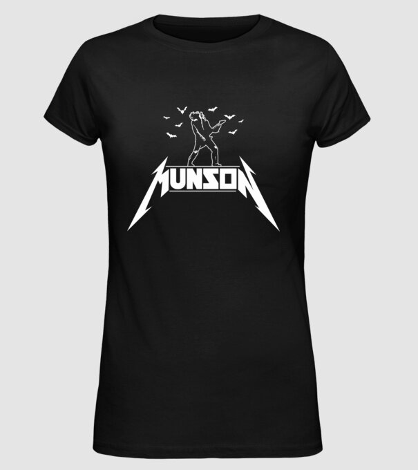 munson parody stranger things model negru pe tricou