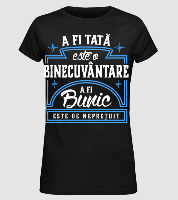 Neprețuit bunic model negru pe tricou