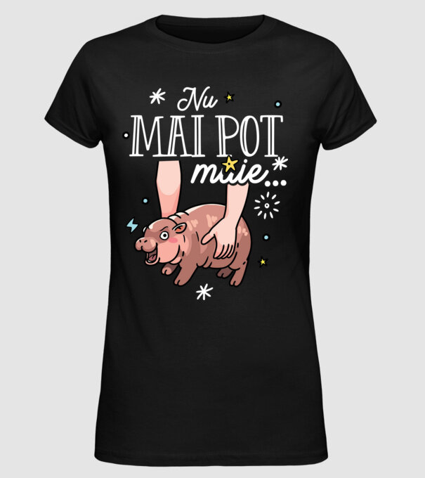 Nu mai pot muie... model negru pe tricou