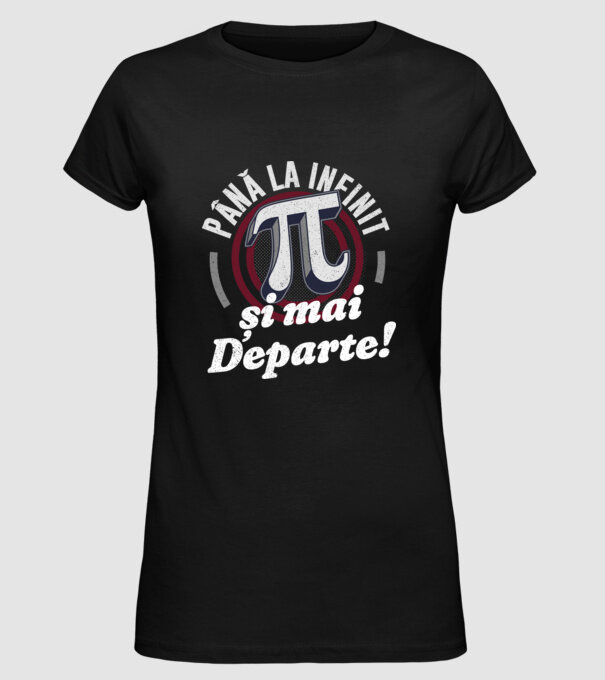 Până la infinit și mai departe! model negru pe tricou