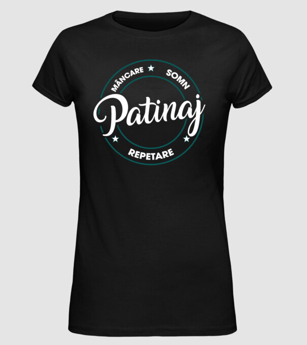 patinaj model negru pe tricou