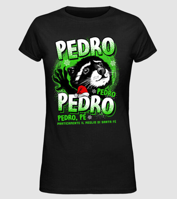 Pedro pedro christmas model negru pe tricou