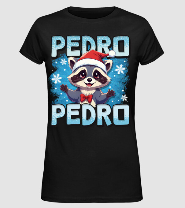 Pedro pedro retro xmas model negru pe tricou