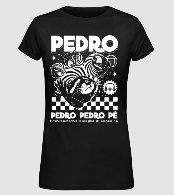 Pedro techno model negru pe tricou