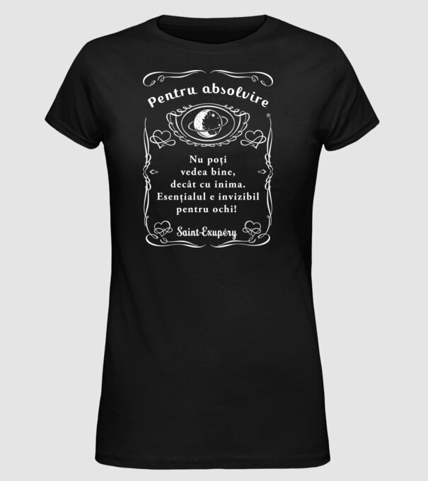 pentru absolvire model negru pe tricou