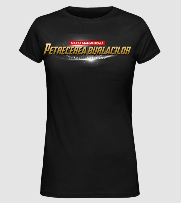Petrecere de burlac Sfârșitul jocului model negru pe tricou