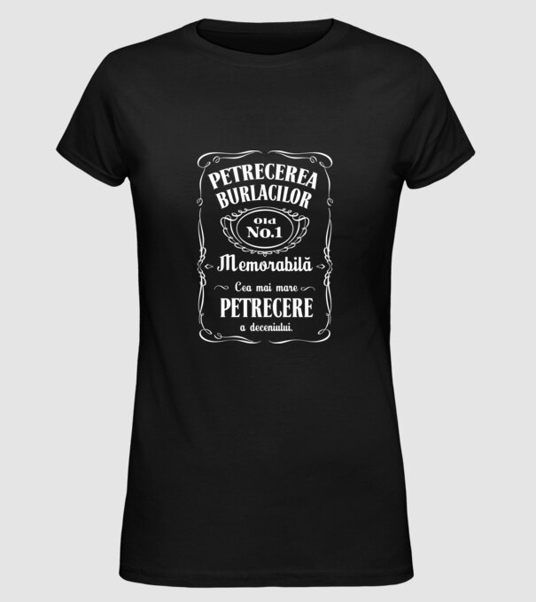 petrecerea burlacilor - memorabilă - cea mai mare petrecere a deceniului model negru pe tricou