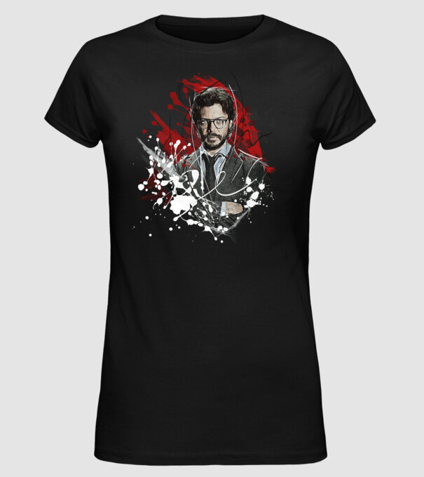 professor poster model negru pe tricou
