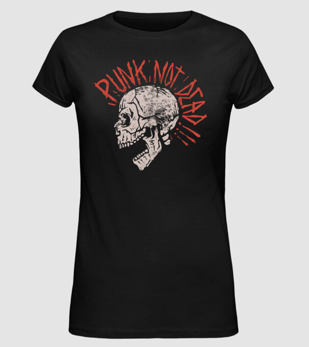 Punk Not Dead model negru pe tricou