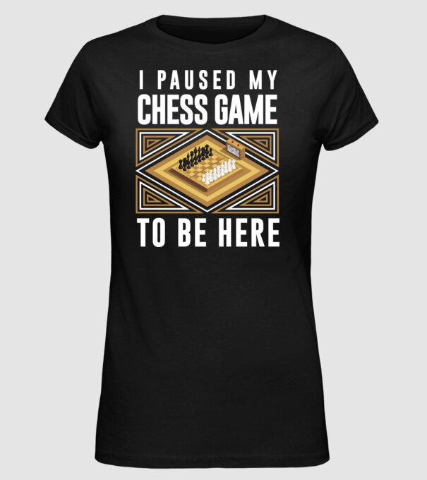 Pused my chess game model negru pe tricou