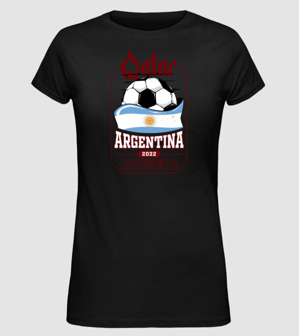 Qatar teams Argentina model negru pe tricou
