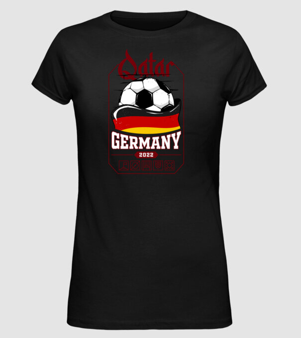 Qatar teams Germany model negru pe tricou