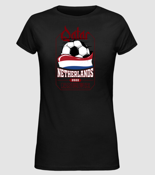 Qatar teams Netherlands model negru pe tricou
