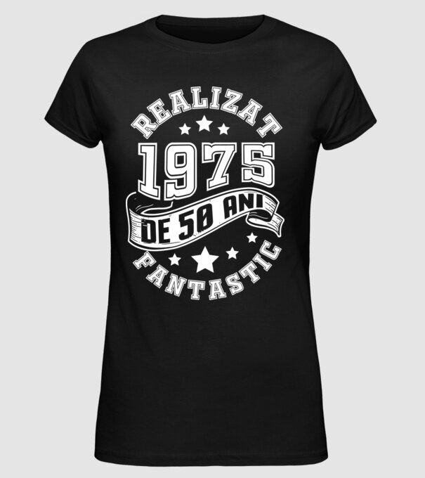 Realizat de fantastic - 1975 model negru pe tricou