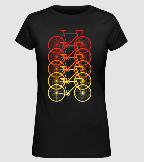 Retro Bike model negru pe tricou