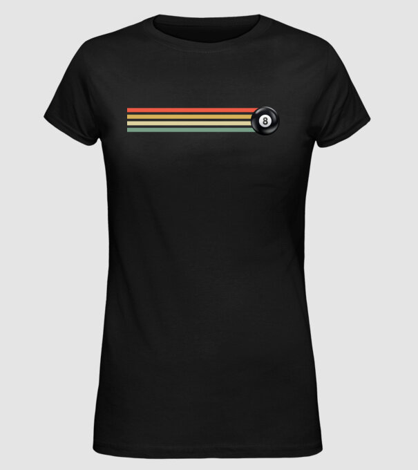 Retro - Vintage 8 ball model negru pe tricou