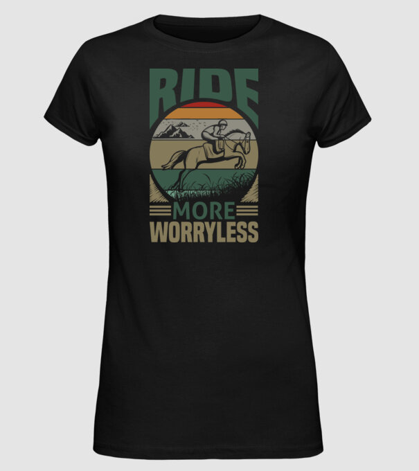 ride more model negru pe tricou