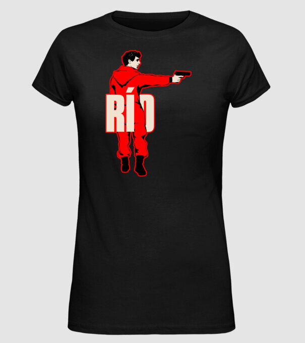 rio la casa de papel model negru pe tricou