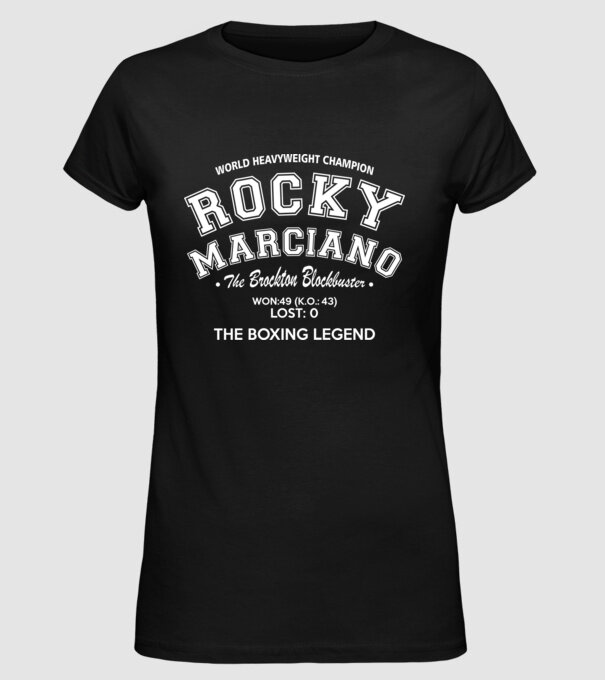 Rocky Marciano model negru pe tricou