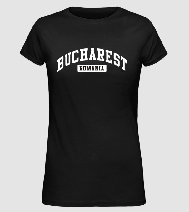 România Bucharest sport model negru pe tricou