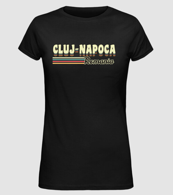 România Cluj-Napoca model negru pe tricou
