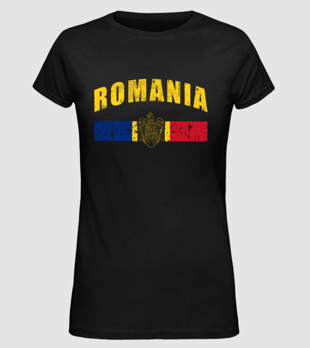 Romania coat of arms model negru pe tricou